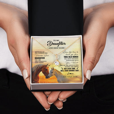 Alluring Beauty Necklace 18K Yellow Gold Finish | 2 | Personalized To My Daughter Gifts Necklace From Mom Dad Whenever Horse Unique Birthday Gifts For Daughter Graduation Christmas Custom Gift Box Message Card | siriusteestore.myshopify