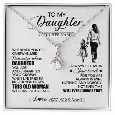 Alluring Beauty Necklace 14K White Gold Finish | 1 | Personalized To My Daughter Gifts Necklace From Mom Mother Whenever Woman Unique Birthday Gifts For Daughter Graduation Christmas Custom Gift Box Message Card | siriusteestore.myshopify