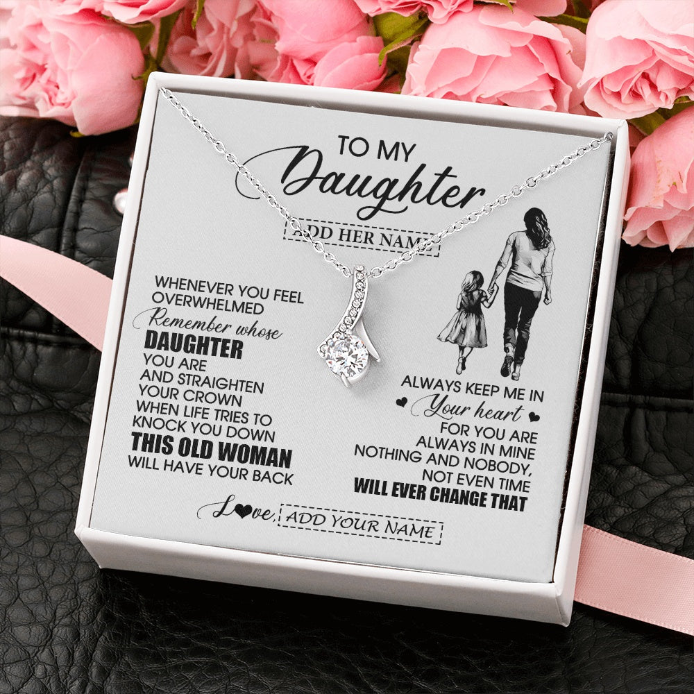 Alluring Beauty Necklace 14K White Gold Finish | 2 | Personalized To My Daughter Gifts Necklace From Mom Mother Whenever Woman Unique Birthday Gifts For Daughter Graduation Christmas Custom Gift Box Message Card | siriusteestore.myshopify