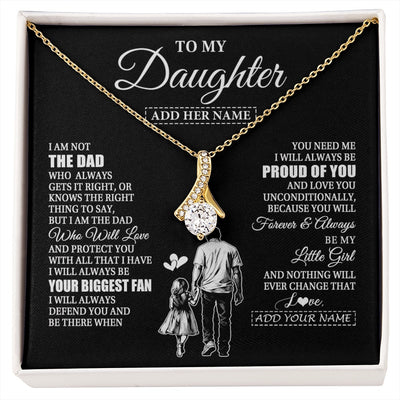 Alluring Beauty Necklace 18K Yellow Gold Finish | 1 | Personalized To My Daughter Necklace From Dad Father Biggest Fan Birthday Gifts For Daughter From Dad Daughter Christmas Custom Gift Box Message Card | siriusteestore.myshopify