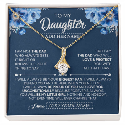 Alluring Beauty Necklace 18K Yellow Gold Finish | 1 | Personalized To My Daughter Necklace From Dad Father Proud Of You Birthday Gifts For Daughter Jewelry Gifts Christmas Custom Gift Box Message Card | https://siriusteestore.