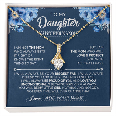 Alluring Beauty Necklace 18K Yellow Gold Finish | 1 | Personalized To My Daughter Necklace From Mom Mother Proud Of You Birthday Gifts For Daughter Jewelry Gifts Christmas Custom Gift Box Message Card | https://siriusteestore.
