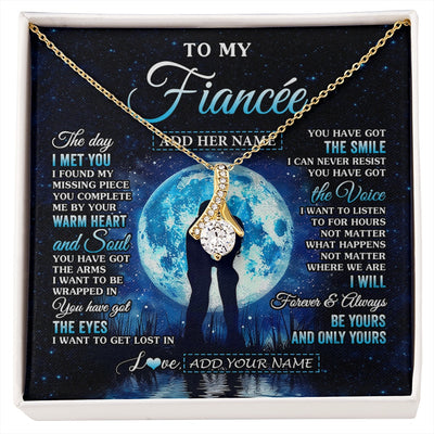 Alluring Beauty Necklace 18K Yellow Gold Finish | 1 | Personalized To My Fiancée Necklace The Day I Met You Future Wife Birthday Gifts Romantic Valentines Day For Her Christmas Custom Gift Box Message Card | siriusteestore.myshopify