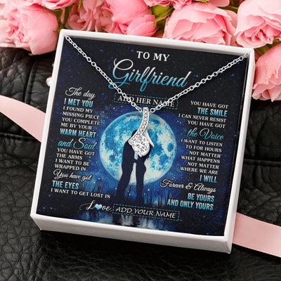 Alluring Beauty Necklace 14K White Gold Finish | 2 | Personalized To My Girlfriend Necklace The Day I Met You Girlfriend Birthday Gifts Romantic Valentines Day For Her Christmas Custom Gift Box Message Card | siriusteestore.myshopify