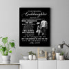 Personalized To My Goddaughter Canvas From Godfather Whenever You Feel Overwhelmed Goddaughter Birthday Gifts Christmas Custom Wall Art Print Framed Canvas | siriusteestore