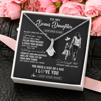 Alluring Beauty Necklace 14K White Gold Finish | 2 | Personalized To My Goddaughter Gifts Necklace From Godmother Aunt My Only Wish For You Goddaughter Birthday Gifts Graduation Christmas Gift Box Message Card | siriusteestore.myshopify