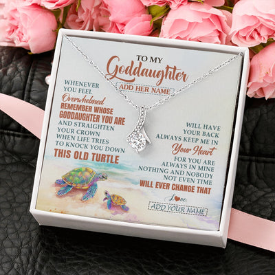 Alluring Beauty Necklace 14K White Gold Finish | 2 | Personalized To My Goddaughter Gifts Necklace From Godmother Whenever Turtle Unique Birthday Gifts For Goddaughter Christmas Custom Gift Box Message Card | https://siriusteestore.