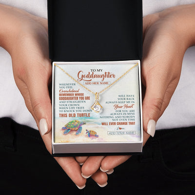 Alluring Beauty Necklace 18K Yellow Gold Finish | 2 | Personalized To My Goddaughter Gifts Necklace From Godmother Whenever Turtle Unique Birthday Gifts For Goddaughter Christmas Custom Gift Box Message Card | https://siriusteestore.