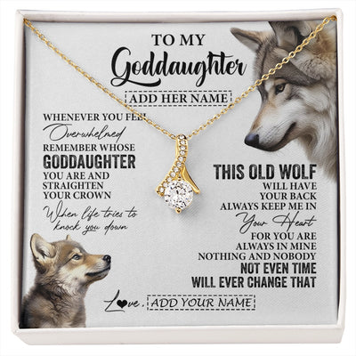 Alluring Beauty Necklace 18K Yellow Gold Finish | 1 | Personalized To My Goddaughter Gifts Necklace From Godmother Whenever Wolf Unique Birthday For Goddaughter Graduation Christmas Custom Gift Box Message Card | https://siriusteestore.
