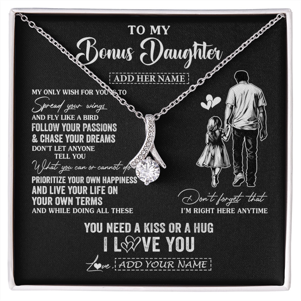 Alluring Beauty Necklace 14K White Gold Finish | 1 | Personalized To My Goddaughter Gifts Necklace From Uncle Godfather My Only Wish For You Goddaughter Birthday Gifts Graduation Christmas Gift Box Message Card | siriusteestore.myshopify