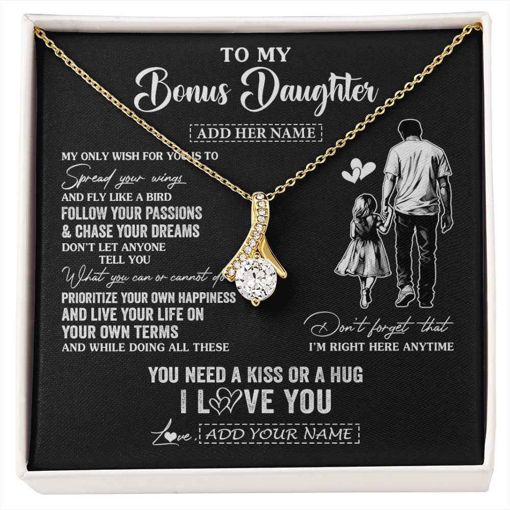 Alluring Beauty Necklace 18K Yellow Gold Finish | 1 | Personalized To My Goddaughter Gifts Necklace From Uncle Godfather My Only Wish For You Goddaughter Birthday Gifts Graduation Christmas Gift Box Message Card | siriusteestore.myshopify