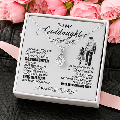 Alluring Beauty Necklace 14K White Gold Finish | 2 | Personalized To My Goddaughter Gifts Necklace From Uncle Whenever Man Unique Birthday Gifts For Goddaughter Graduation Christmas Custom Gift Box Message Card | siriusteestore.myshopify