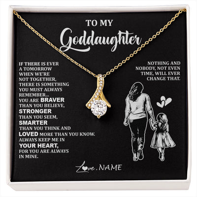 Alluring Beauty Necklace 18K Yellow Gold Finish | 1 | Personalized To My Goddaughter Necklace From Godmother You Are Always In Mine Beautiful Goddaughter Birthday Graduation Christmas With Gift Box Message Card | siriusteestore