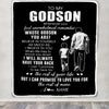 Personalized To My Godson Blanket From Godfather Whenever You Feel Overwhelmed Godson Birthday Graduation Christmas Customized Bed Fleece Throw Blanket | siriusteestore