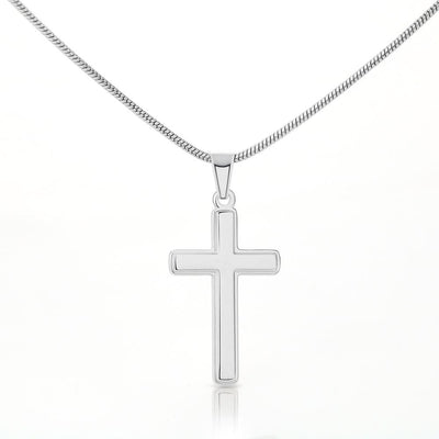 Stainless Cross Necklace Stainless Steel | 3 | Personalized To My Godson Necklace From Godfather Lion Never Give Up Godchild Birthday Graduation Christmas Jewelry Customized Gift Box Message Card | siriusteestore