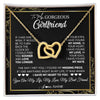 Interlocking Hearts Necklace 18K Yellow Gold Finish | 1 | Personalized To My Gorgeous Girlfriend Necklace From Boyfriend My Life My Love Girlfriend Birthday Anniversary Valentines Day Customized Gift Box Message Card | siriusteestore