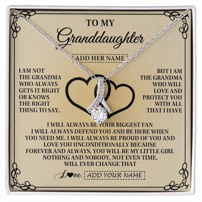 Alluring Beauty Necklace 14K White Gold Finish | 1 | Personalized To My Granddaughter Gifts From Grandma Granddaughter Birthday Gifts Jewelry Women Granddaughter Pendant Necklace Christmas Gift Box Message Card | https://siriusteestore.