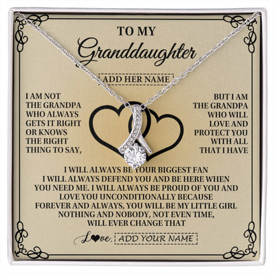 Alluring Beauty Necklace 14K White Gold Finish | 1 | Personalized To My Granddaughter Gifts From Grandpa Granddaughter Birthday Gifts Jewelry Women Granddaughter Pendant Necklace Christmas Gift Box Message Card | https://siriusteestore.