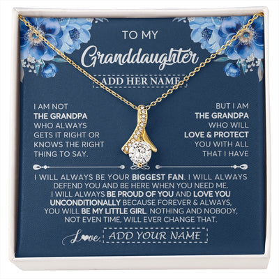 Alluring Beauty Necklace 18K Yellow Gold Finish | 1 | Personalized To My Granddaughter Necklace From Grandpa Proud Of You Birthday Gifts For Granddaughter Jewelry Gifts Christmas Custom Gift Box Message Card | https://siriusteestore.