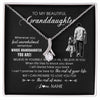 Alluring Beauty Necklace 14K White Gold Finish | 1 | Personalized To My Granddaughter Necklace From Papa Grandpa Whenever You Feel Overwhelmed Granddaughter Jewelry Birthday Christmas Customized Message Card | siriusteestore