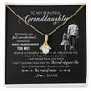 Alluring Beauty Necklace 18K Yellow Gold Finish | 1 | Personalized To My Granddaughter Necklace From Papa Grandpa Whenever You Feel Overwhelmed Granddaughter Jewelry Birthday Christmas Customized Message Card | siriusteestore