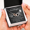 Interlocking Hearts Necklace Stainless Steel & Rose Gold Finish | 2 | Personalized To My Granddaughter Necklace From Papa Grandpa Whenever You Feel Overwhelmed Granddaughter Jewelry Birthday Christmas Customized Message Card | siriusteestore