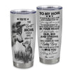 Personalized To My Mom From Son Stainless Steel Tumbler Cup Wolf Always Be Your Little Boy Mom Mothers Day Birthday Christmas Travel Mug | siriusteestore