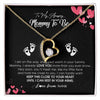 Forever Love Necklace 18K Yellow Gold Finish | Personalized To My Mommy To Be Necklace Never ending From Baby Bump For First Time Mom Pregnant Happy 1st Mothers Day Jewelry Customized Gift Box Message Card | siriusteestore