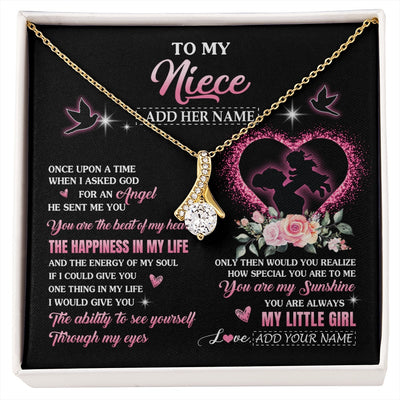 Alluring Beauty Necklace 18K Yellow Gold Finish | 1 | Personalized To My Niece From Aunt Auntie Necklace Once Upon A Time Birthday Graduation Gifts For Niece Gifts Christmas Customized Gift Box Message Card | siriusteestore.myshopify