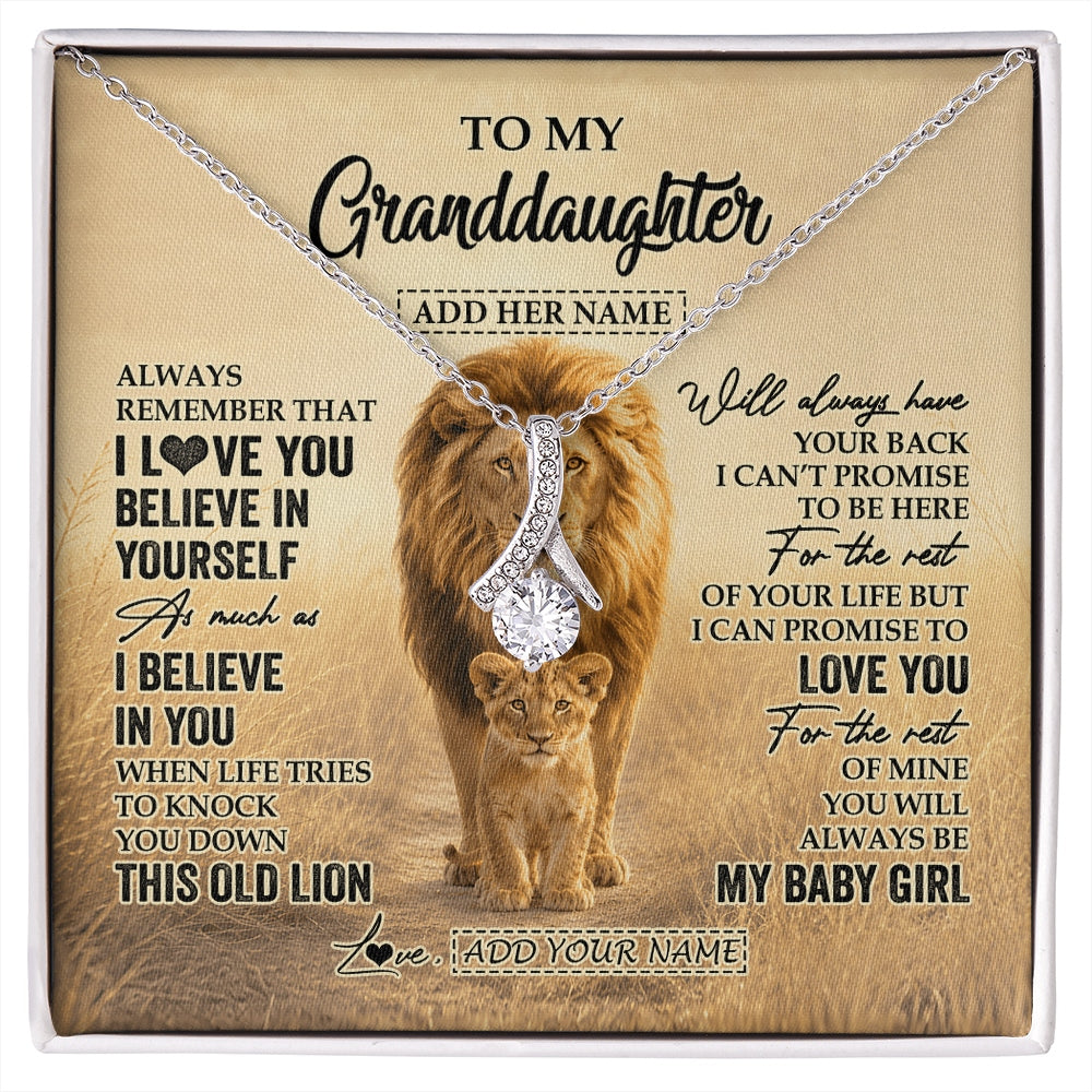 Alluring Beauty Necklace 14K White Gold Finish | 1 | Personalized To My Niece Gifts Necklace From Uncle Always Remember Lion Gifts For Niece Birthday Graduation Christmas Custom Gift Box Message Card | https://siriusteestore.