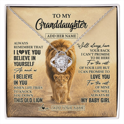 Love Knot Necklace 14K White Gold Finish | 1 | Personalized To My Niece Gifts Necklace From Uncle Always Remember Lion Gifts For Niece Birthday Graduation Christmas Custom Gift Box Message Card | https://siriusteestore.