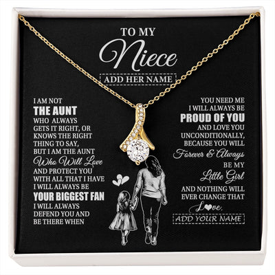 Alluring Beauty Necklace 18K Yellow Gold Finish | 1 | Personalized To My Niece Necklace From Aunt Biggest Fan Birthday Gifts For Niece From Aunt Auntie Niece Graduation Christmas Customized Gift Box Message Card | siriusteestore.myshopify