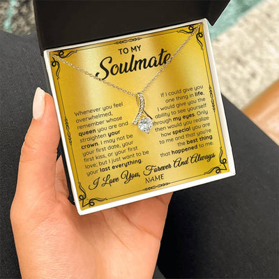 Alluring Beauty Necklace 18K Yellow Gold Finish | 2 | Personalized To My Soulmate Necklace For Women Hot Wife Romantic From Husband Birthday Anniversary Wedding Valentines Day Customized Gift Box Message Card | siriusteestore