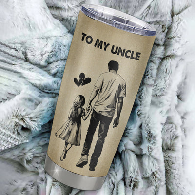 Personalized To My Uncle Tumbler From Niece Stainless Steel Cup For All The Times That I Forgot To Thank You Uncle Birthday Fathers Day Christmas Travel Mug | siriusteestore