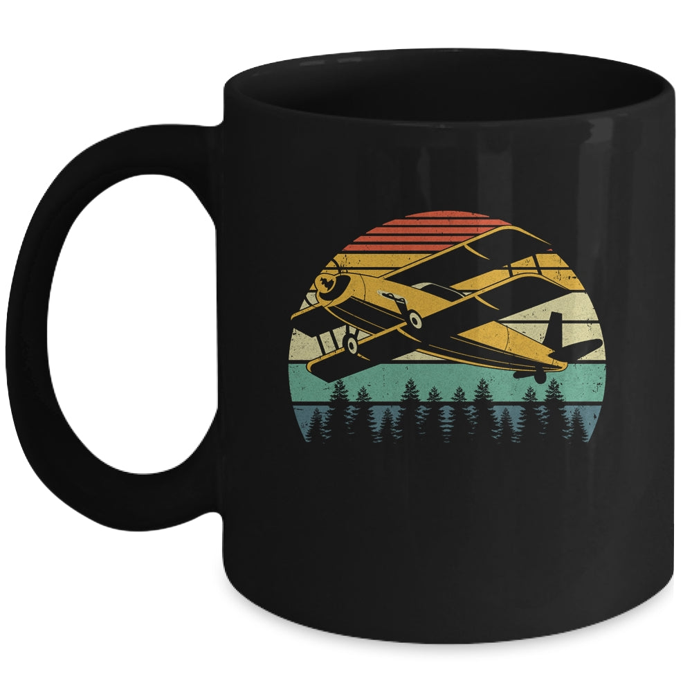 Pilot Design For Men Aircraft Flying Aviation Retro Mug | siriusteestore