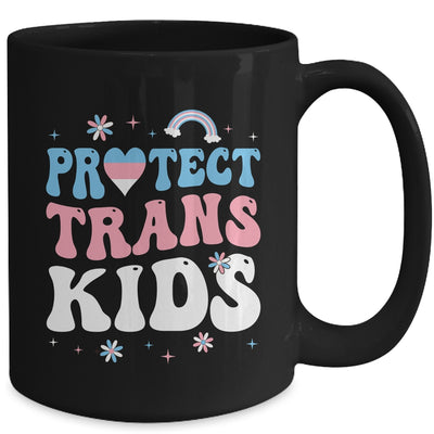 Protect Trans Kids LGBT Pride Support Transgender Groovy Mug | siriusteestore