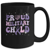 Proud Military Child Groovy Purple Up For Military Kids Mug | siriusteestore