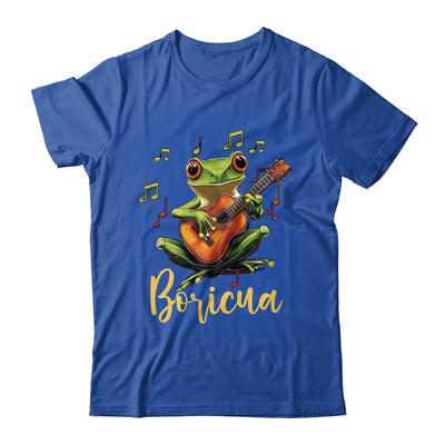 Puerto Rico Coqui Frog Playing Guitar Puerto Rican Boricua Shirt & Tank Top | siriusteestore