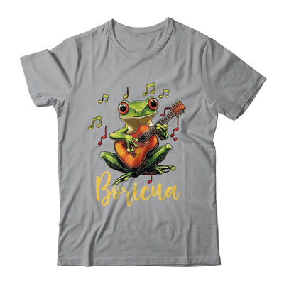 Puerto Rico Coqui Frog Playing Guitar Puerto Rican Boricua Shirt & Tank Top | siriusteestore