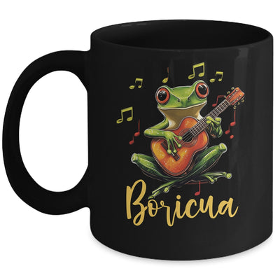 Puerto Rico Coqui Frog Playing Guitar Puerto Rican Boricua Mug | siriusteestore
