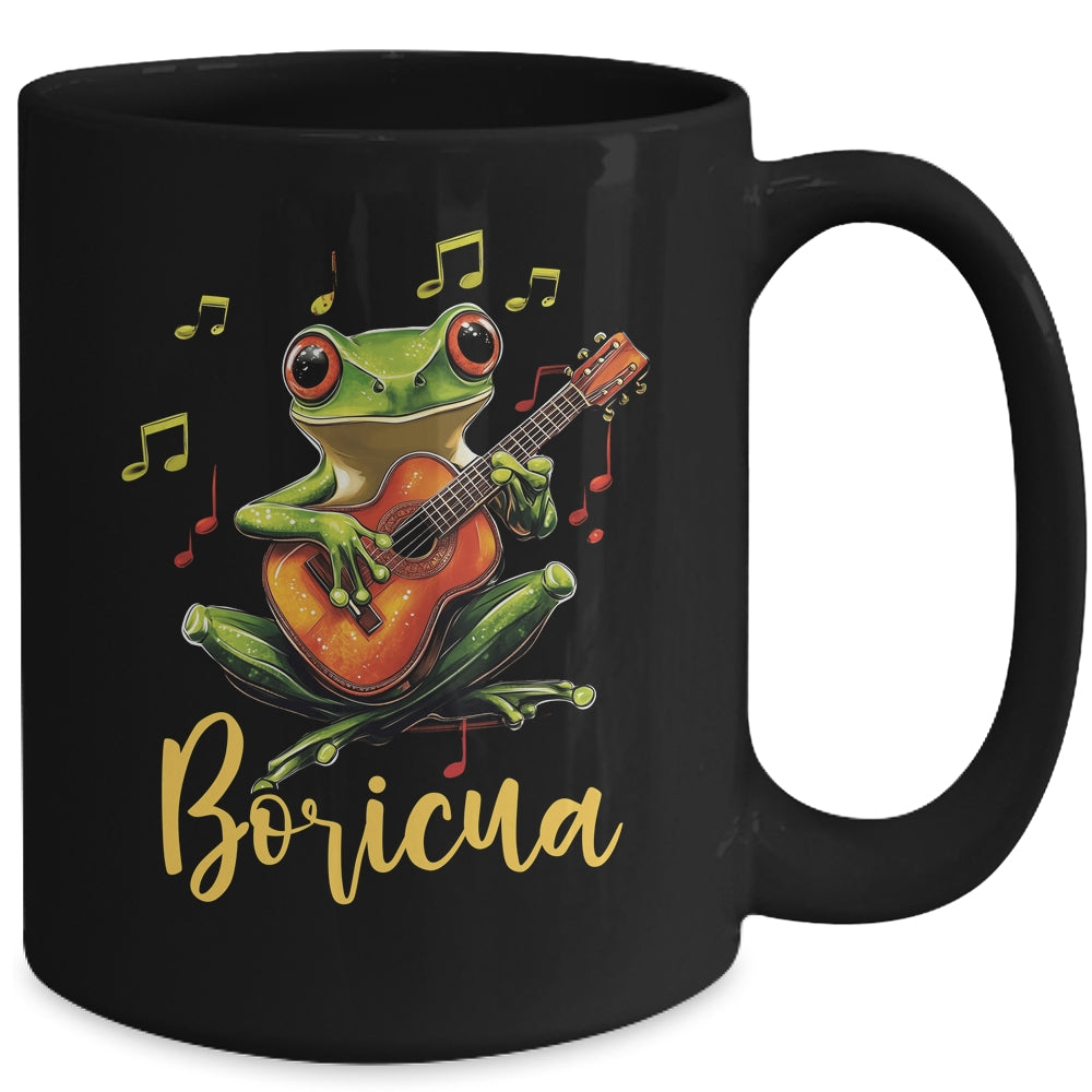 Puerto Rico Coqui Frog Playing Guitar Puerto Rican Boricua Mug | siriusteestore