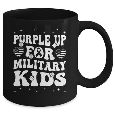 Purple Up For Military Kids Military Child Month Groovy Mug | siriusteestore