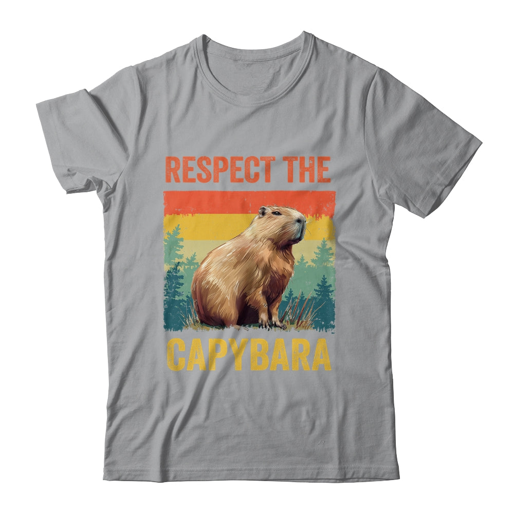 Respect The Capybara Art For Men Women Kids Rodent Animal Shirt & Tank Top | siriusteestore