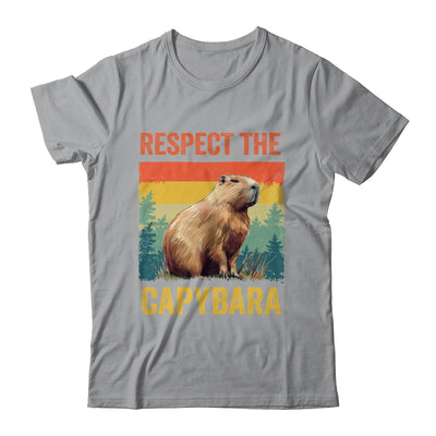 Respect The Capybara Art For Men Women Kids Rodent Animal Shirt & Tank Top | siriusteestore