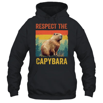 Respect The Capybara Art For Men Women Kids Rodent Animal Shirt & Tank Top | siriusteestore