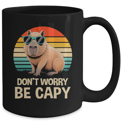 Retro Rodent Funny Capybara Don't Be Worry Be Capy Mug | siriusteestore