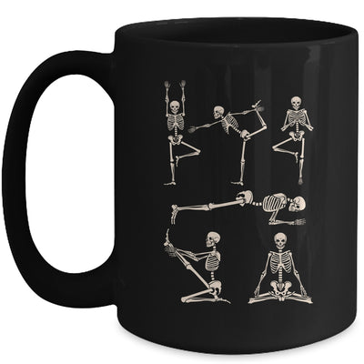 Retro Skeleton Yoga Funny Balance Halloween Costume Mug | siriusteestore