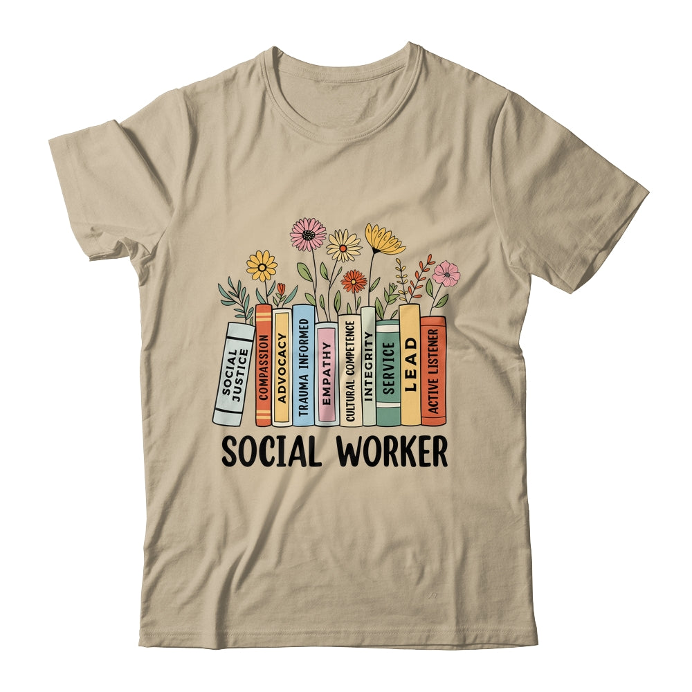 Retro Social Worker Wildflowers Advocate Social Justice Shirt & Hoodie | siriusteestore