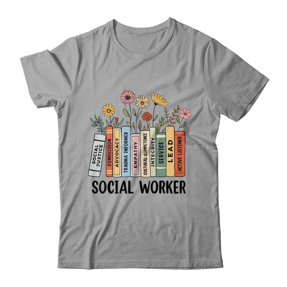 Retro Social Worker Wildflowers Advocate Social Justice Shirt & Hoodie | siriusteestore