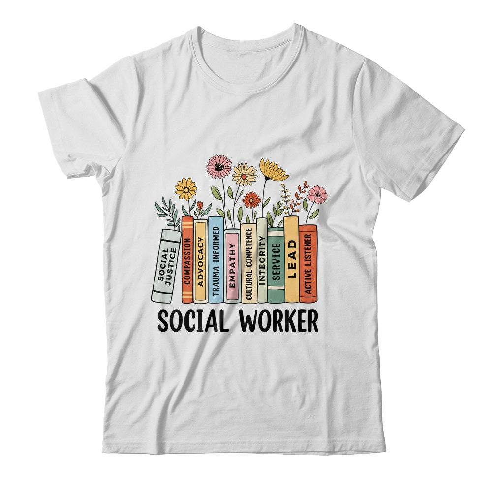 Retro Social Worker Wildflowers Advocate Social Justice Shirt & Hoodie | siriusteestore